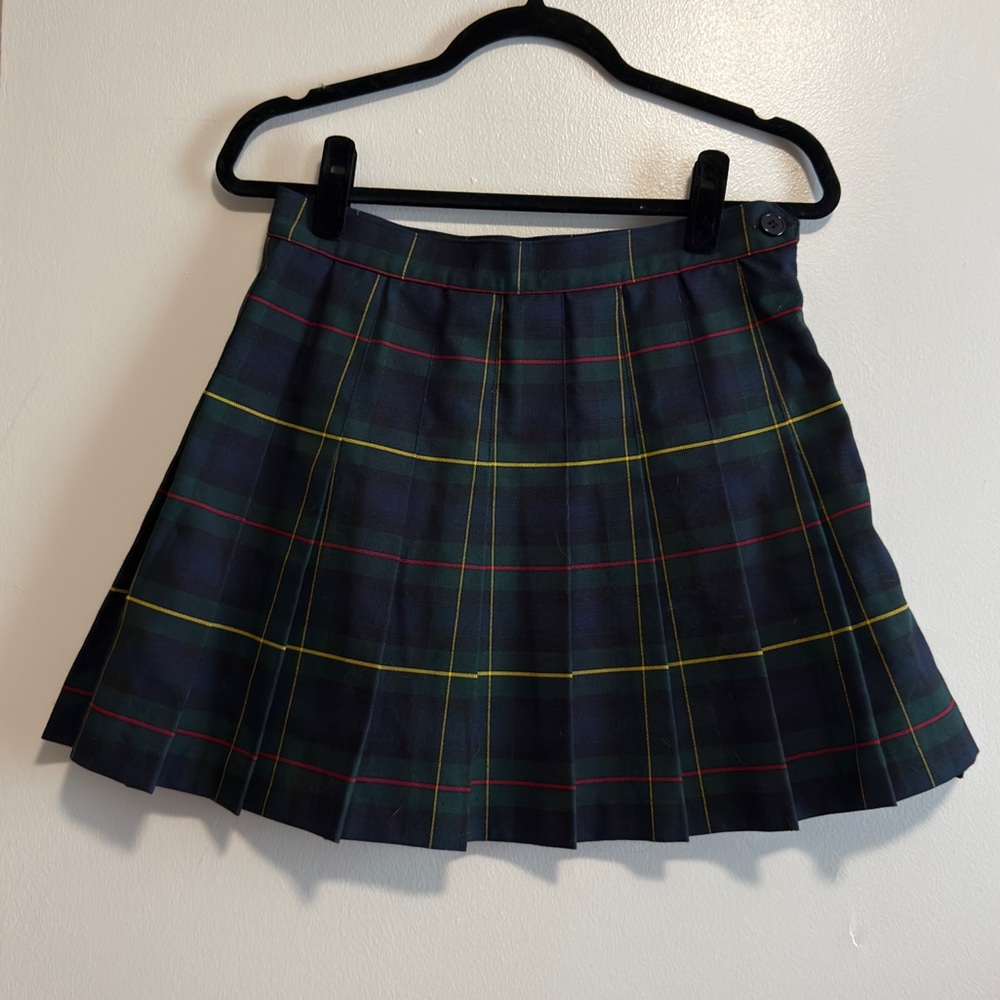 Los Angeles Apparel plaid pleated tennis skirt size large